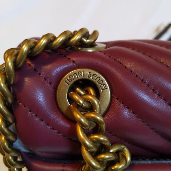 NWOT Henri Bendel 712 Convertible Shoulder Bag in Oxblood - Picture 4 of 16
